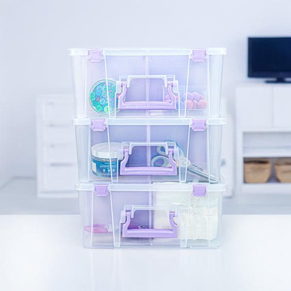 Super Satchel Double Deep 3 Pack with Purple Accents