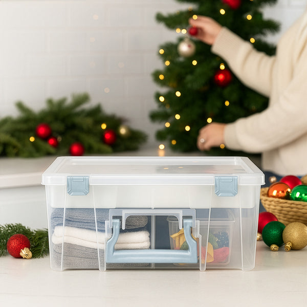 Large Square Stackable Bin with Lift Out Tray