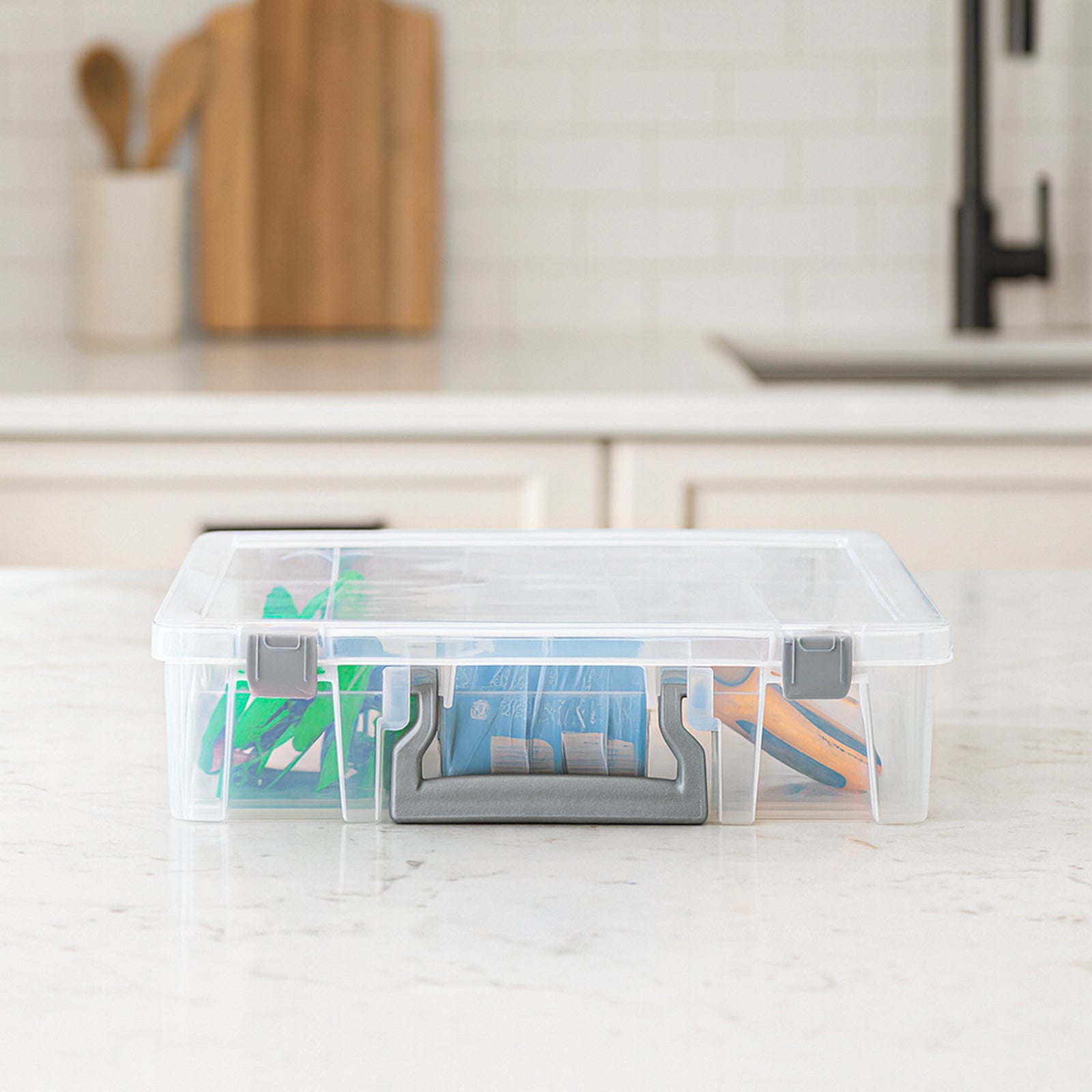 Layout Square Storage Large Square Storage Solution with (7) Bins – Best Kept Organizer
