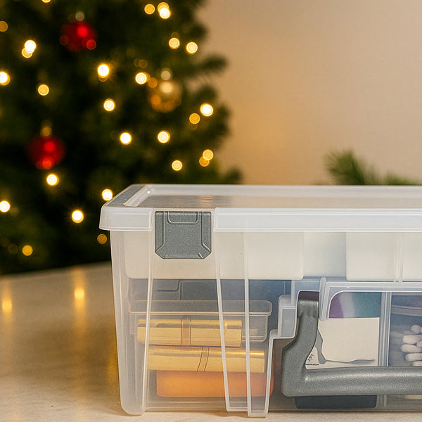 Large Square Stackable Bin with Lift Out Tray