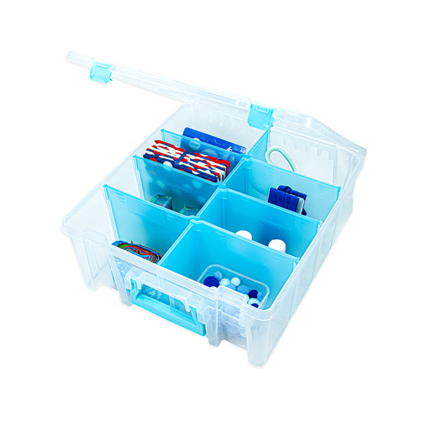 Super Satchel Double Deep with Removable Dividers and Aqua Accents