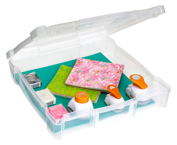 12 x 12 Portable Craft Storage Box with Handle